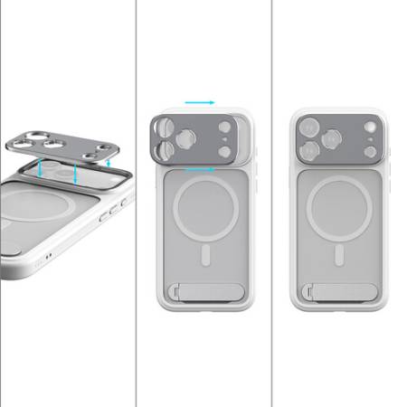 SmallRig 5550 FilMov - case/etui foto-video z płytkami obiektywu do iPhone 17 Pro, biały